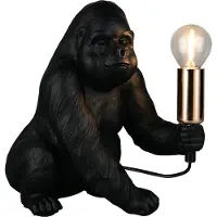 TRIO Lampe de table Kong Singe Noir