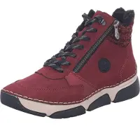 Bonprix Bottes à lacets 'Booties 45960' rouge foncé