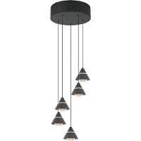 TRIO Suspension design Romeo 5 lumières noir