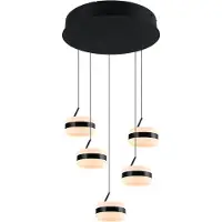 TRIO Suspension design Dios noir 5 lumières