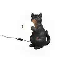 TRIO Lampe de table Reality GATIO noire, dimensions 30 x 30 x 16 cm, noire