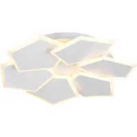 TRIO -Leuchten : Plafonnier LED ZAYA, dimensions 50,50 x 8 cm, blanc. Plafonnier