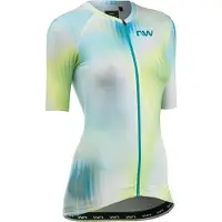 Northwave Femmes, Maillot de cyclisme, Women's Blade Jersey Short Sleeve (S), Jaune, Multicolore, Vert, S