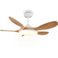 REALITY IMPORT Éventail blanc Flen avec des sommets en bois Ø 108 cm