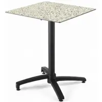 Oviala Table de terrasse 70 cm inclinable stratifié terrrazzo - Opéra