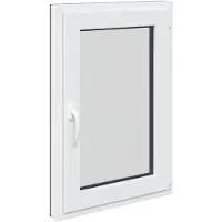 Syfax Fenêtre de sous-sol RISOR 60 x 80 cm PVC et verre Anthracite
