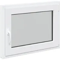 Syfax Fenêtre de sous-sol RISOR 80 x 70 cm PVC et verre Blanc