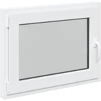 Syfax Fenêtre de sous-sol RISOR 80 x 50 cm PVC et verre Blanc