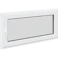 Syfax Fenêtre de sous-sol RISOR 120 x 60 cm PVC et verre Blanc
