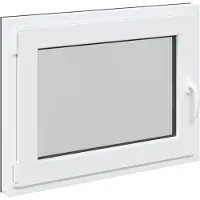Syfax Fenêtre de sous-sol RISOR 80 x 60 cm PVC et verre Anthracite