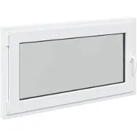 Syfax Fenêtre de sous-sol RISOR 110 x 70 cm PVC et verre Blanc