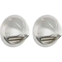 vidaXL Grilles d'aération, 2 pièces, argent, 150 mm, acier inoxydable