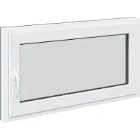Syfax Fenêtre de sous-sol RISOR 110 x 50 cm PVC et verre Anthracite