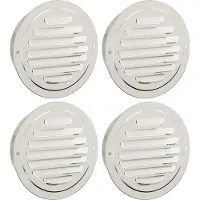 vidaXL Grilles d'aération, 4 pièces, argent, 125 mm, acier inoxydable