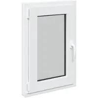 Syfax Fenêtre de sous-sol RISOR 50 x 75 cm PVC et verre Blanc