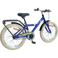 vidaXL Vélo enfant 18 pouces pour enfants de 5 à 7 ans Bleu foncé