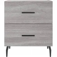vidaXL Table de chevet sonoma gris 40x35x47,5 cm bois d’ingénierie