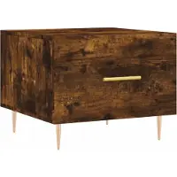 vidaXL Table basse chêne fumé 50x50x40 cm bois composite