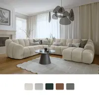 Miuform Shell Ensemble de salon U-FORM LINKS - 330 x 265 cm - Beige - Canapé Canapé modulable