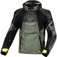 Macna Bradical pour hommes Veste textile Vert/Camel/Noir M