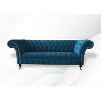 Xl Moebel Gmbh Designer Couch Sitz Polster 3 Sitzer Blau Stoff Garnitur Sofa Möbel Turkis