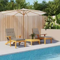 vidaXL Meubles Coussins de chaise longue 2 pcs. Taupe Tissu Oxford - Coussins pour meubles de jardin 361992