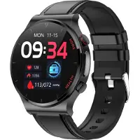 Ele eleoption （TPU Noir）E300 Sphygmomanomètre précis avec moniteur de pouls Sommeil, longue disponibilité, tensiomètre portable au poignet Smart Watch