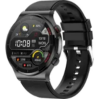 Ele eleoption （Cuir Noir）E300 Moniteur de tension artérielle précis avec moniteur de pouls sommeil, longue disponibilité, tensiomètre portable au poignet Smart Watch