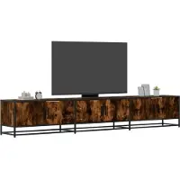 vidaXL Style élégant Armoire TV en chêne fumé 240x35x41 cm Armoires TV en bois composite CHY15742449