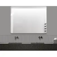 Great han Miroir mural sans cadre 60 x 80 cm HD sans cuivre - Miroir de salle de bain moderne, miroir de chambre, miroir de couloir - Vertical, horizontal, protection anti-éclats, argenté