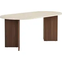 Skye Decor Table à manger en bois "Sablin" 180 x 90 x 75 cm - Travertin