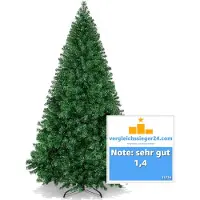TK Gruppe Sapin de Noël artificiel 180 cm - Sapin de Noël vert - sapin Nordmann fidèle à la nature - à s'y méprendre avec support (Premium)