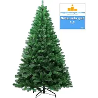TK Gruppe Sapin de Noël vert artificiel 180 cm - Sapin Premium à l'aspect trompeur et naturel - Sapin Nordmann - avec support (Premium)