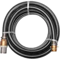 Syfax Tuyau d'aspiration avec raccords en laiton 7 m 25 mm Noir
