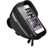 Gistuch Sacoche de guidon étanche pour vélo, transparente et compatible avec les écrans tactiles, d'une capacité de 1 litre, avec bandes réfléchissantes, pour smartphones jusqu'à 6 pouces