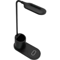 Rebeltec Lampe de bureau avec chargeur inductif W600 10W High Speed noir