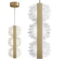 Toolight Lampe Suspendue Rea G150-3Cp Led Or Brossé, Transparent