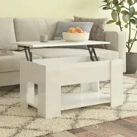 Prolenta Maison Exclusive - Table basse blanc brillant 79 x 49 x 41 cm, aggloméré