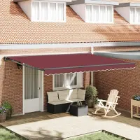 Prolenta Maison Exclusive - Armature de store rouge bordeaux 450 x 300 cm