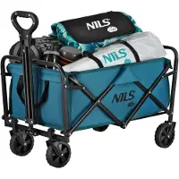 Nils Camp Chariot pliant NC4306, turquoise, 70 L, jusqu'à 60 kg