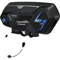 OEM Casque moto Oreillette Bluetooth, construction étanche, hauteur 1,5 cm, portée d'interphonie maximale 2000 m, jusqu'à 8 conducteurs, batterie intégrée 900mAh