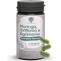RedMoringa 5 Gélules de HTP Haute Dose 300mg de Griffonia - Soutien de la sérotonine - Complexe avec Fleur de Bach Agrimonia, Vitamine B6 & Moringa - 60 gélules végétaliennes