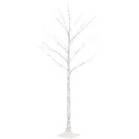 Syfax Bouleau blanc à LED 72 LED Blanc chaud 150 cm