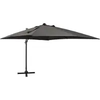 Prolenta Maison Exclusive - Parasol à pied déporté avec éclairage LED, 300 cm, anthracite