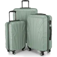 Suitline - Set de 3 valises valise à roulettes valise rigide 4 roulettes trolley bagage à main et bagage à main valise extensible Travel Luggage Set de bagages Hardcase ABS, TSA,Mint