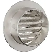 vidaXL Grille d'aération, lot de 2, argent, 100 mm, acier inoxydable