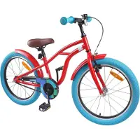 vidaXL Vélo enfant 18 pouces pour enfants de 5 à 7 ans Rouge
