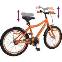 vidaXL Vélo pour enfants 18 pouces, pour les 5-7 ans, orange