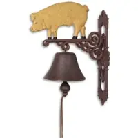 Moritz Sonnette Cloche Cochon Fonte Style antique Truie Cochon de lait Rétro Cloche Ferme