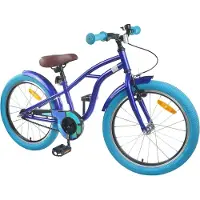 vidaXL Vélo enfant 18 pouces pour enfants de 5 à 7 ans Bleu foncé